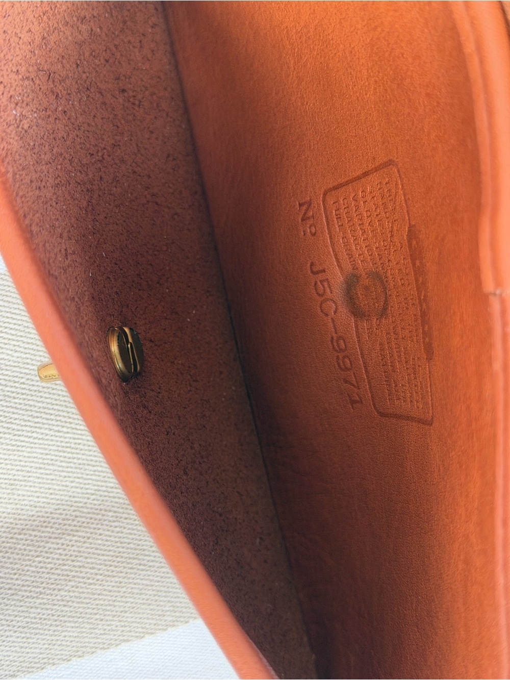 COACH Vintage Clutch Wristlet 9971 British Tan Glovetanned Leather with Hang tag - Picture 6 of 11